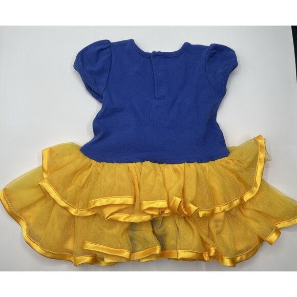 Disney Baby Snow‎ White Costume Baby Girl Size 12 Months Sequin Blue Yellow - Picture 3 of 5